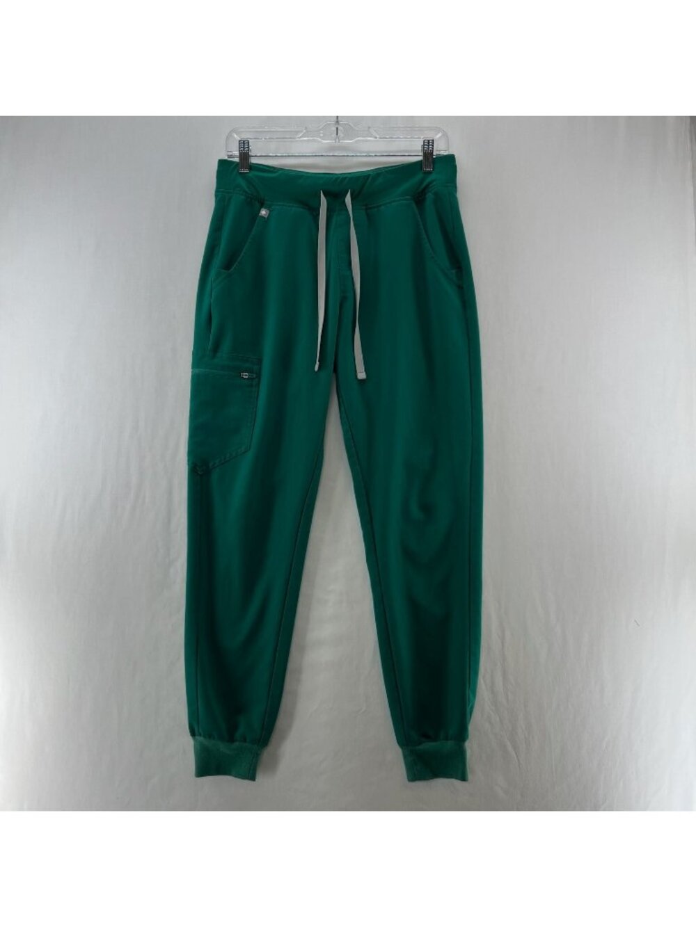 FIGS Zamora Jogger Scrub Pants Womens S Technical Nursing Uniform Stretch Green